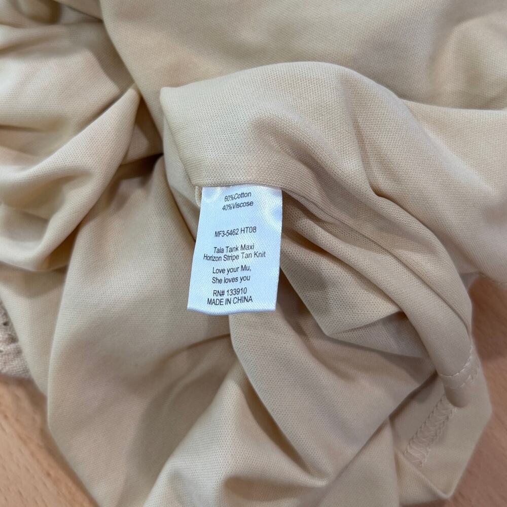 Show Me Your Mumu Tala Tank Maxi Dress Horizon Stripe Tan Knit XL - Picture 7 of 8